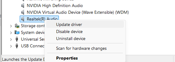 Update audio driver
